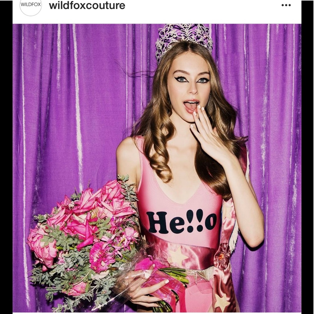 Wildfox Swim Pink 80's swimsuit